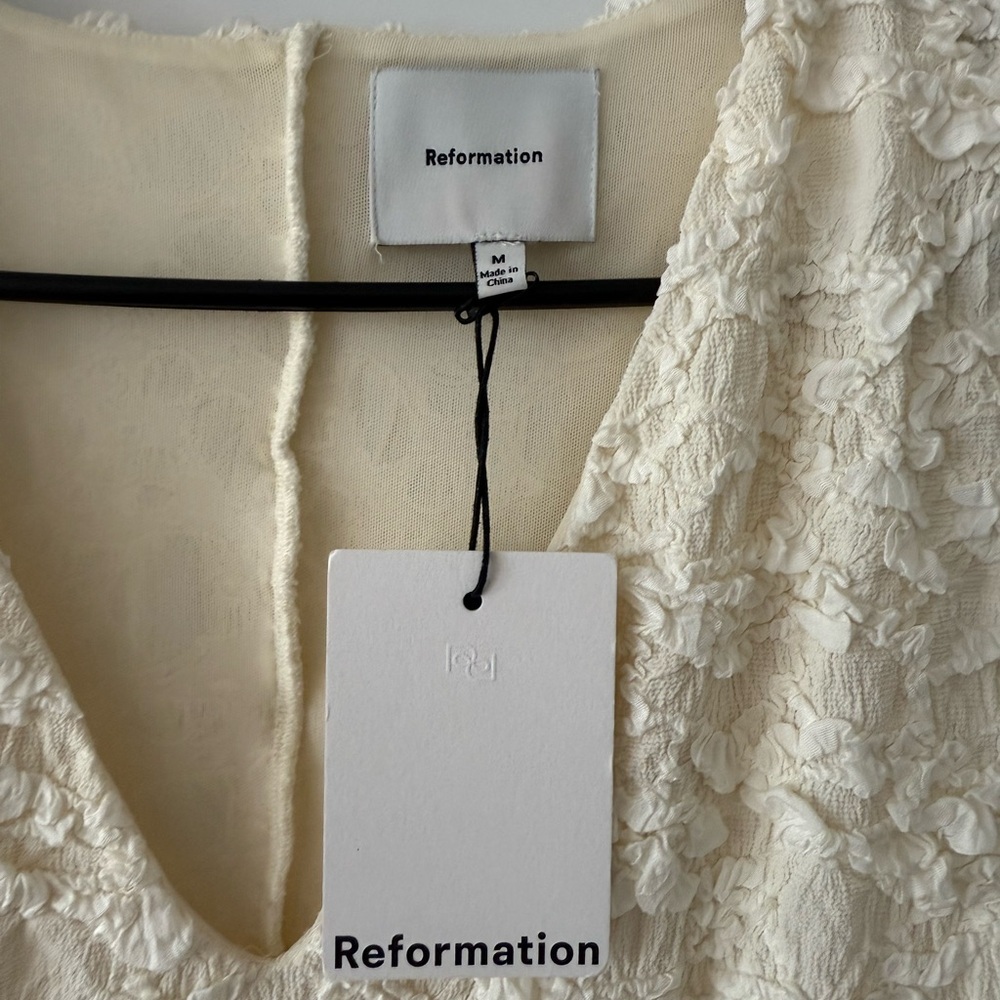NWT Reformation Cream Dress - Picture 4 of 5
